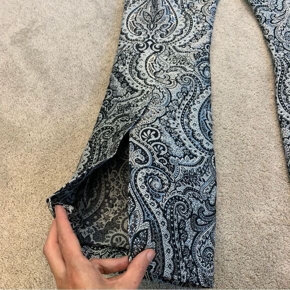 𝅺ZARA black silver jacquard pants limited edition Sz M NWT - Picture 8 of 15